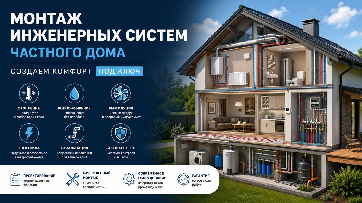 Монтаж инженерных систем частного дома: создаем комфорт под ключ